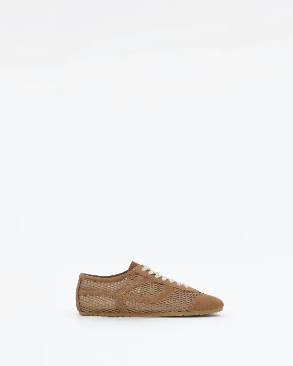 Mi/Mai Paola Mesh Brown baskets marron mesh respirant