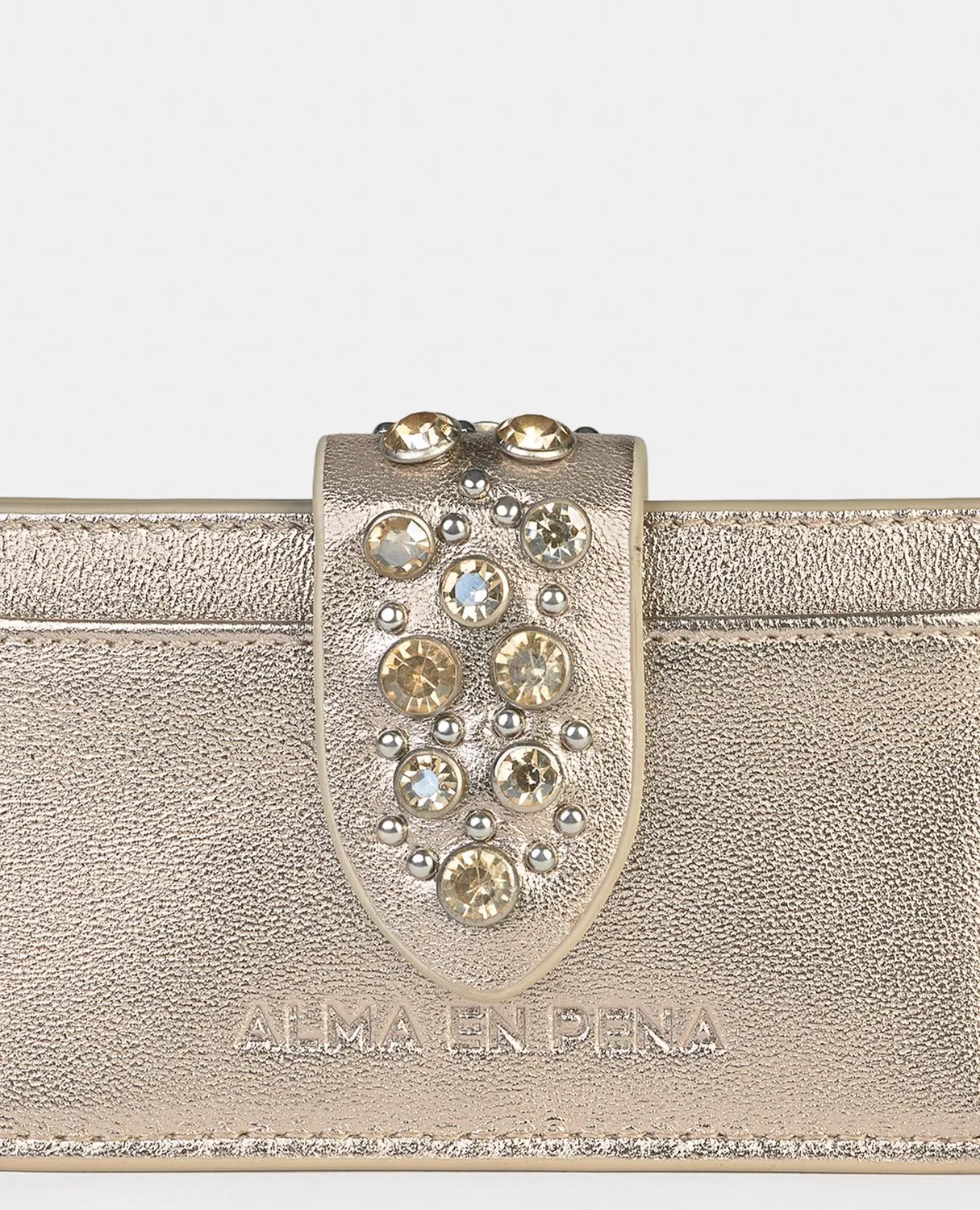 Alma en Pena I25CA304 portefeuille bronze cuir clouté