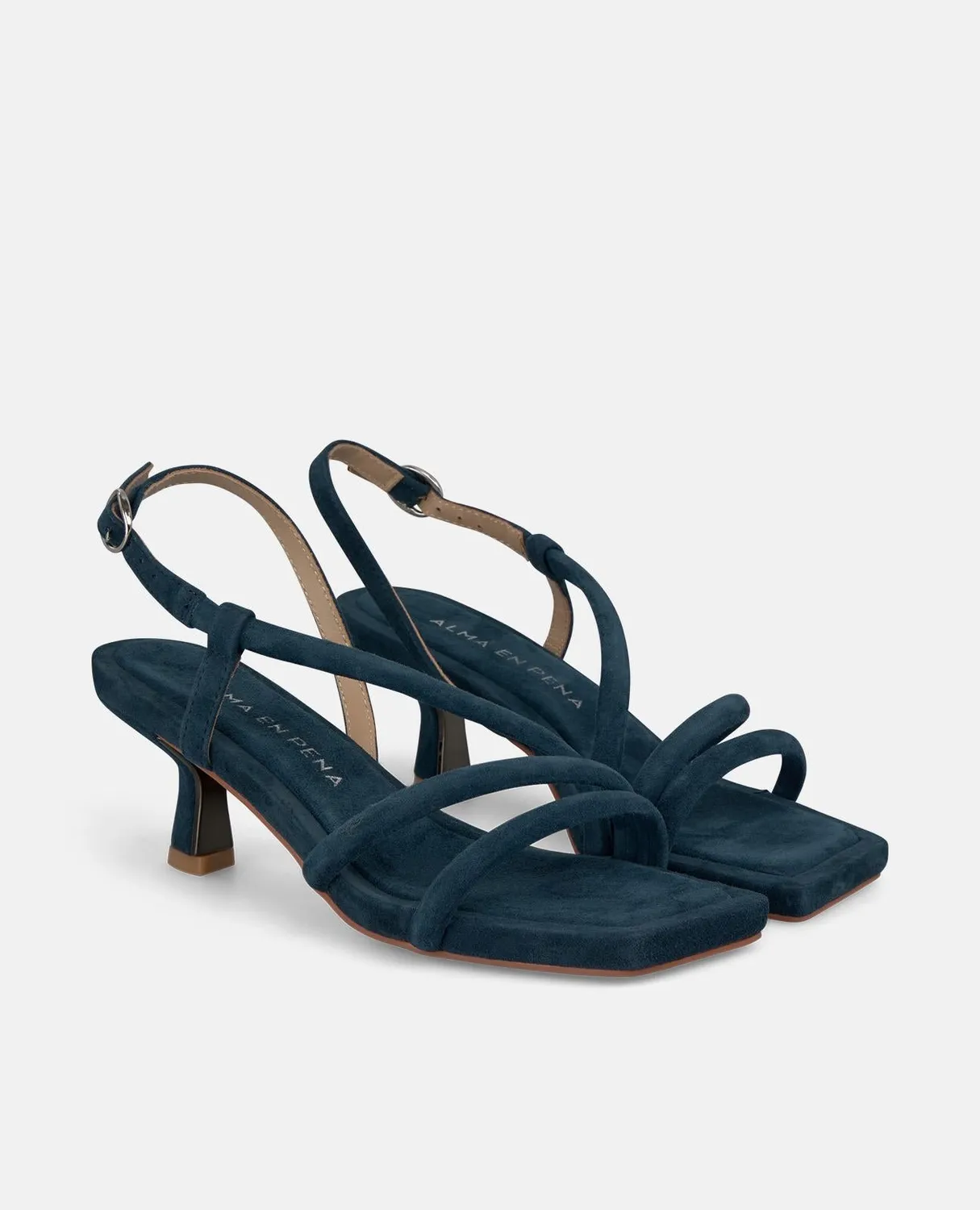 Alma en Pena I250091 sandales cuir bleu marine 5,5 cm
