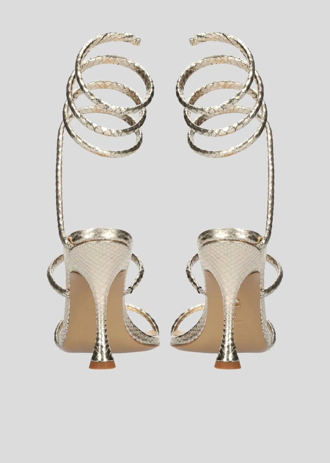 Lola Cruz Greta 95 sandales platine talon 9,5 cm