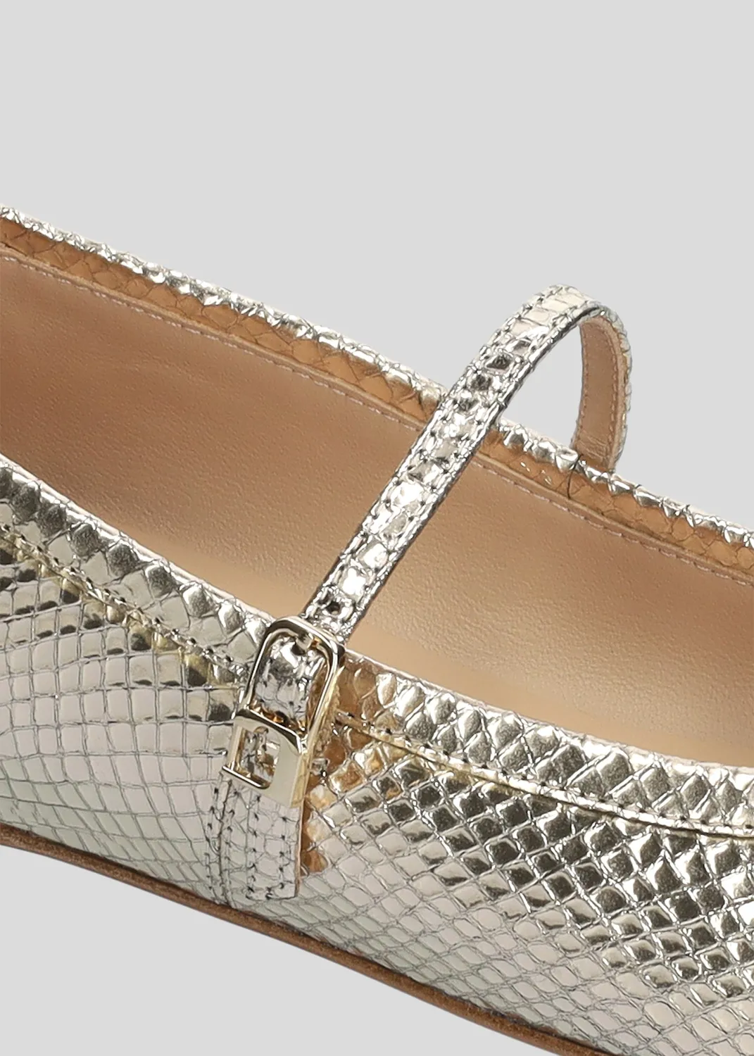 Lola Cruz Rima ballerines platine plates