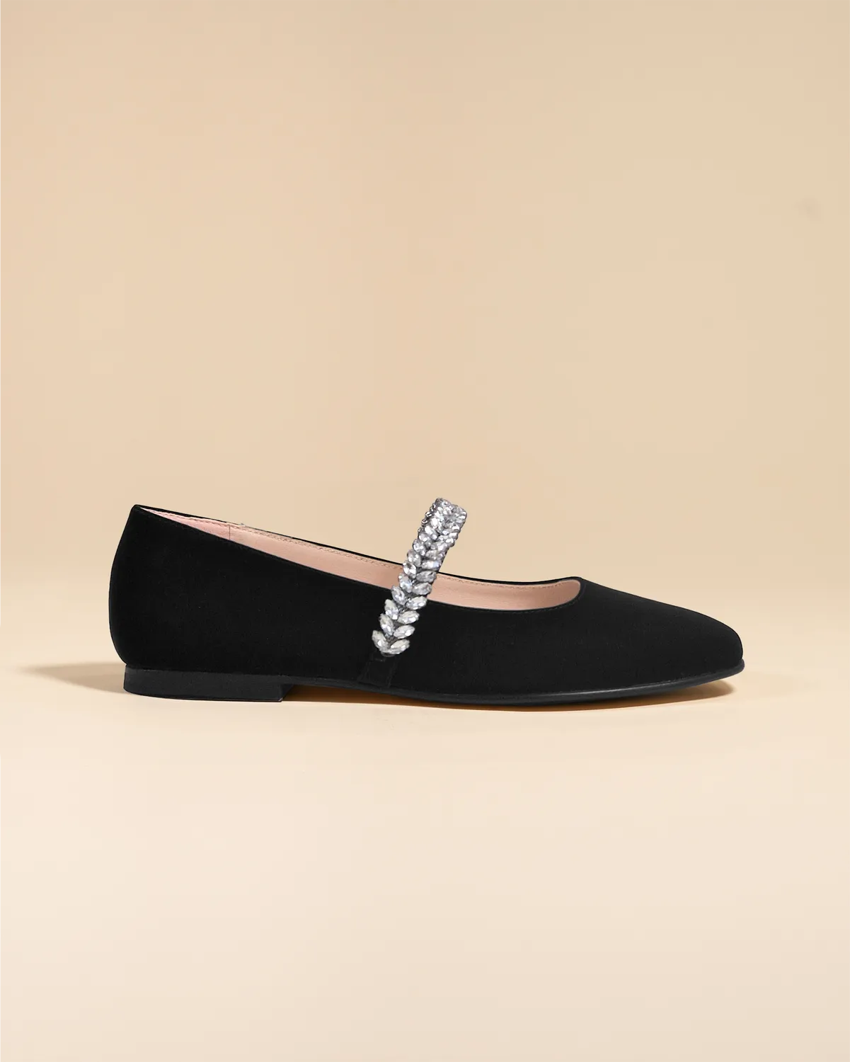Mi/Mai Patsy Black ballerines cuir strass