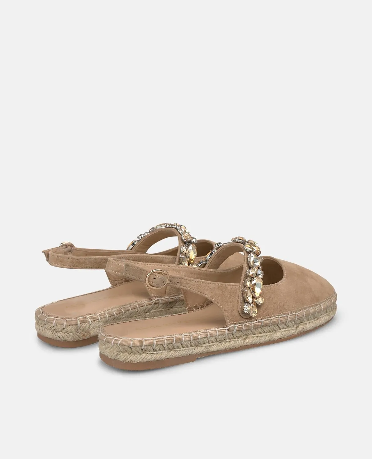 Alma en Pena V260601 ballerines mules sable strass plat
