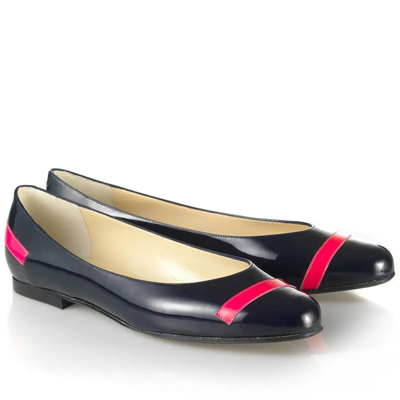 Bégum Paris Vélo ballerine vernie bicolore talon 10 mm