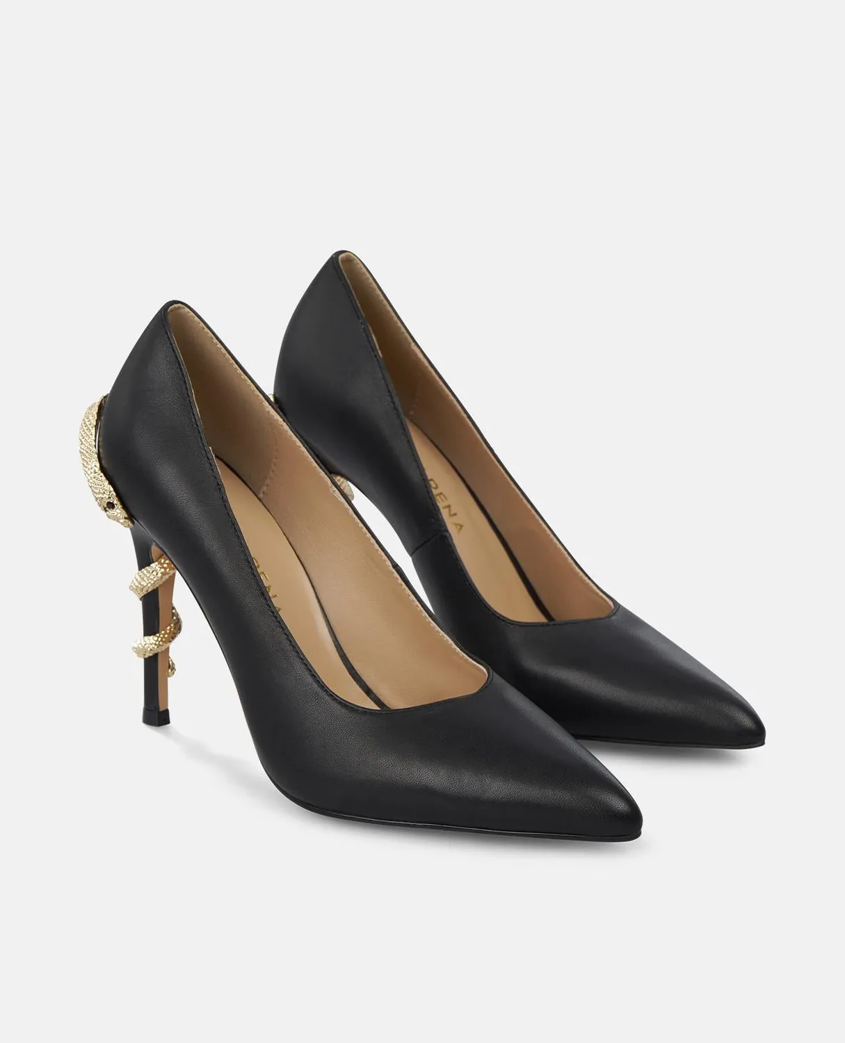Alma en Pena I250441 escarpins doré cuir talon 9 cm