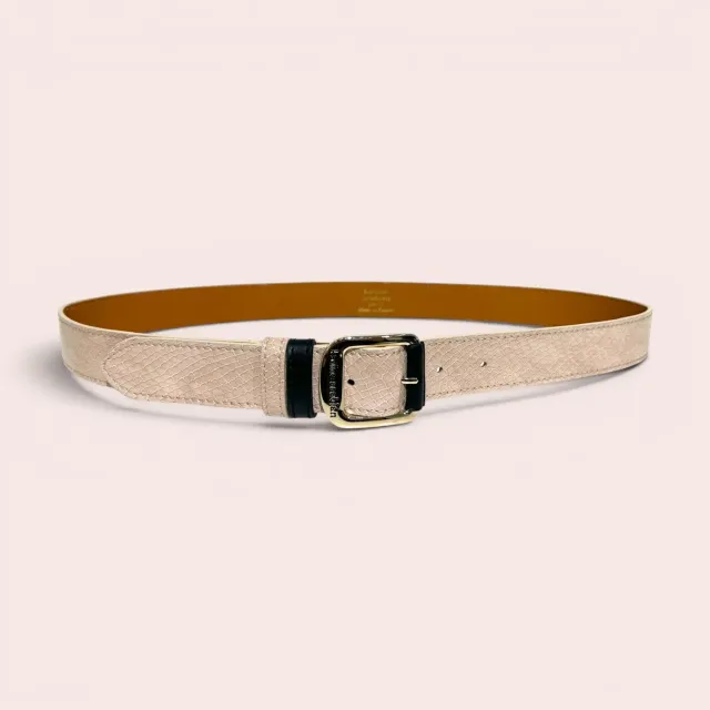 Karine Arabian ORTIZ ceinture verni serpent beige