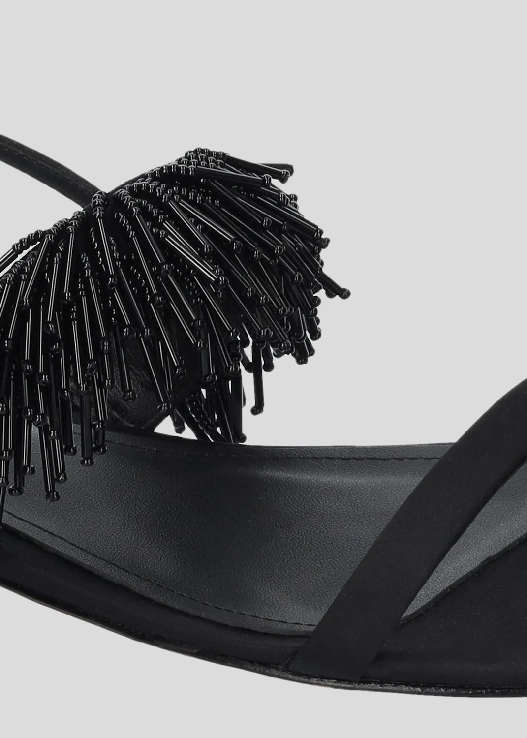 Lola Cruz Valentina Flats sandales plates noir cuir
