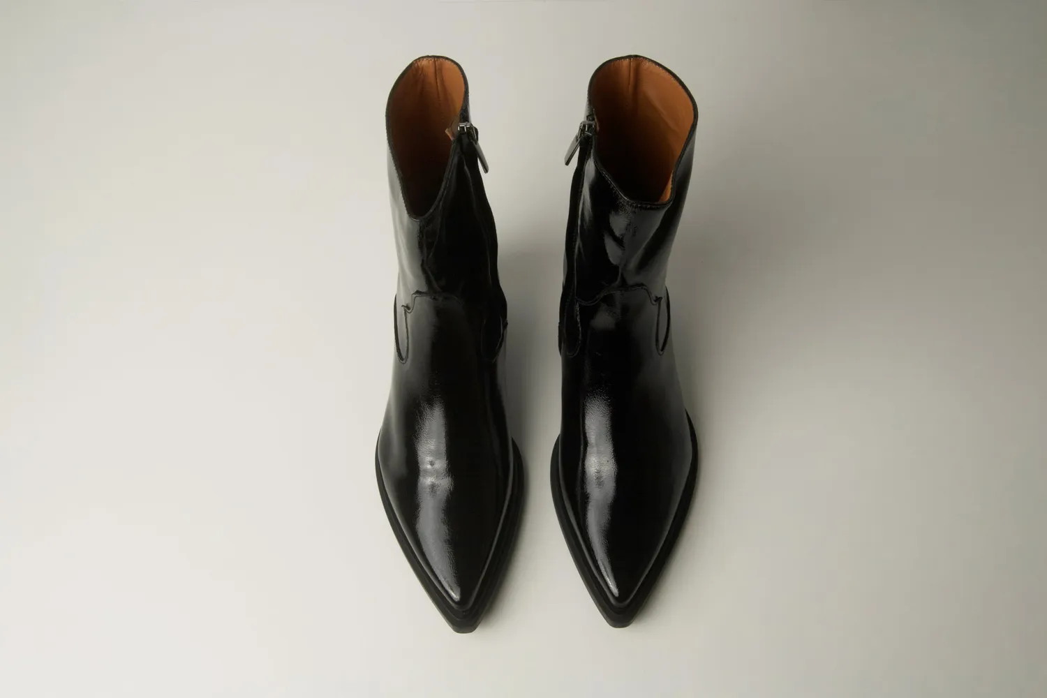 Matteo Pitti Texano bottines noires à zip talon bas