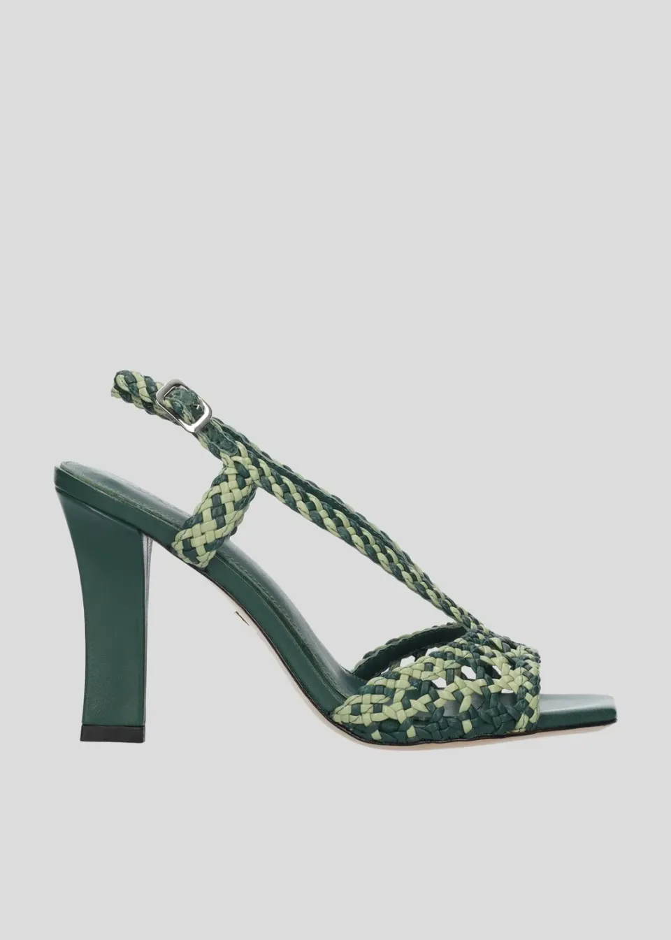Lola Cruz Tábata 95 sandales à talons vert bouteille