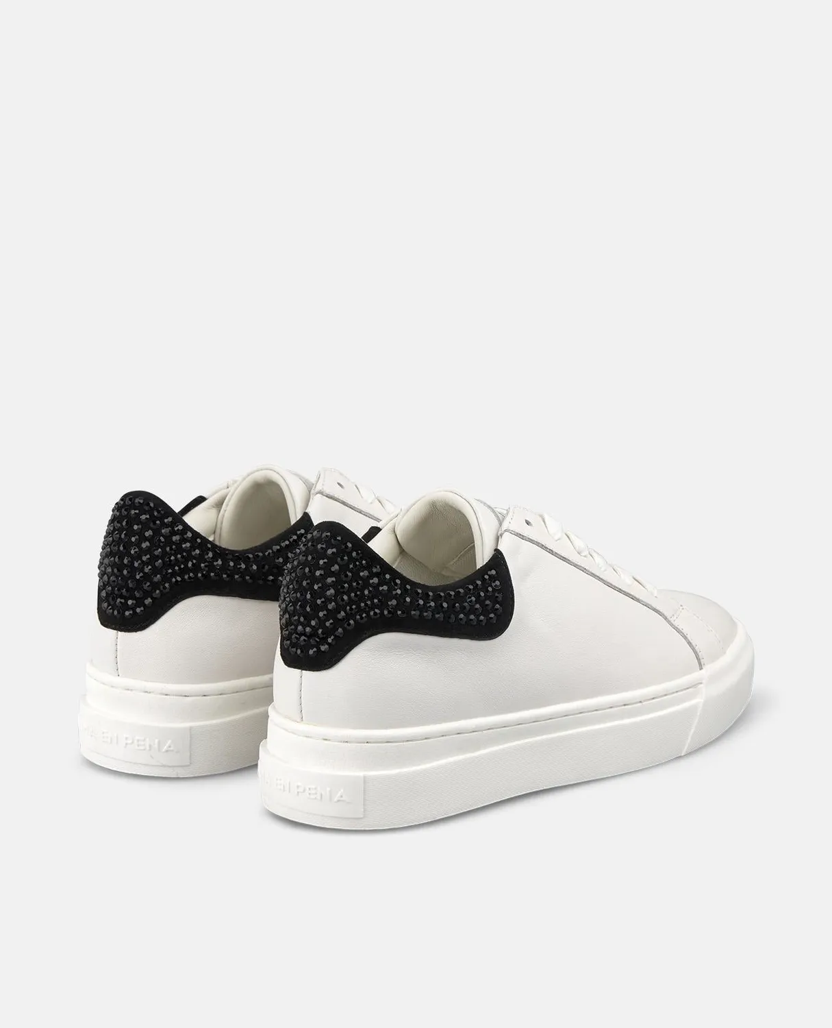 Alma en Pena I251553 sneakers noires cuir à strass