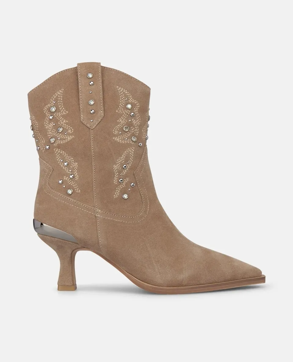 Alma en Pena I260351 bottines cowboy ante vison cloutées