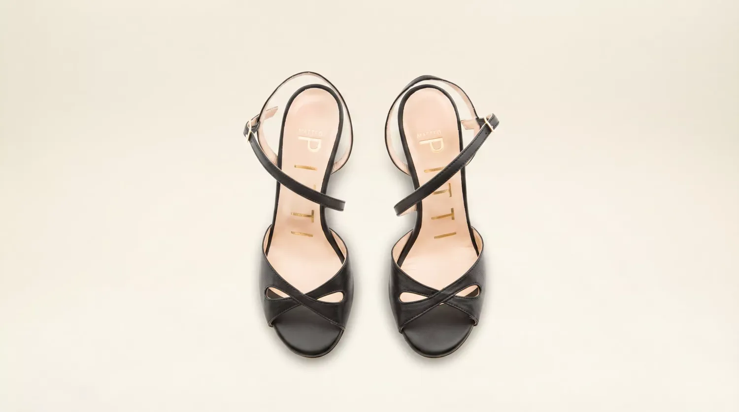 Matteo Pitti Eva sandale noire bride cheville cuir
