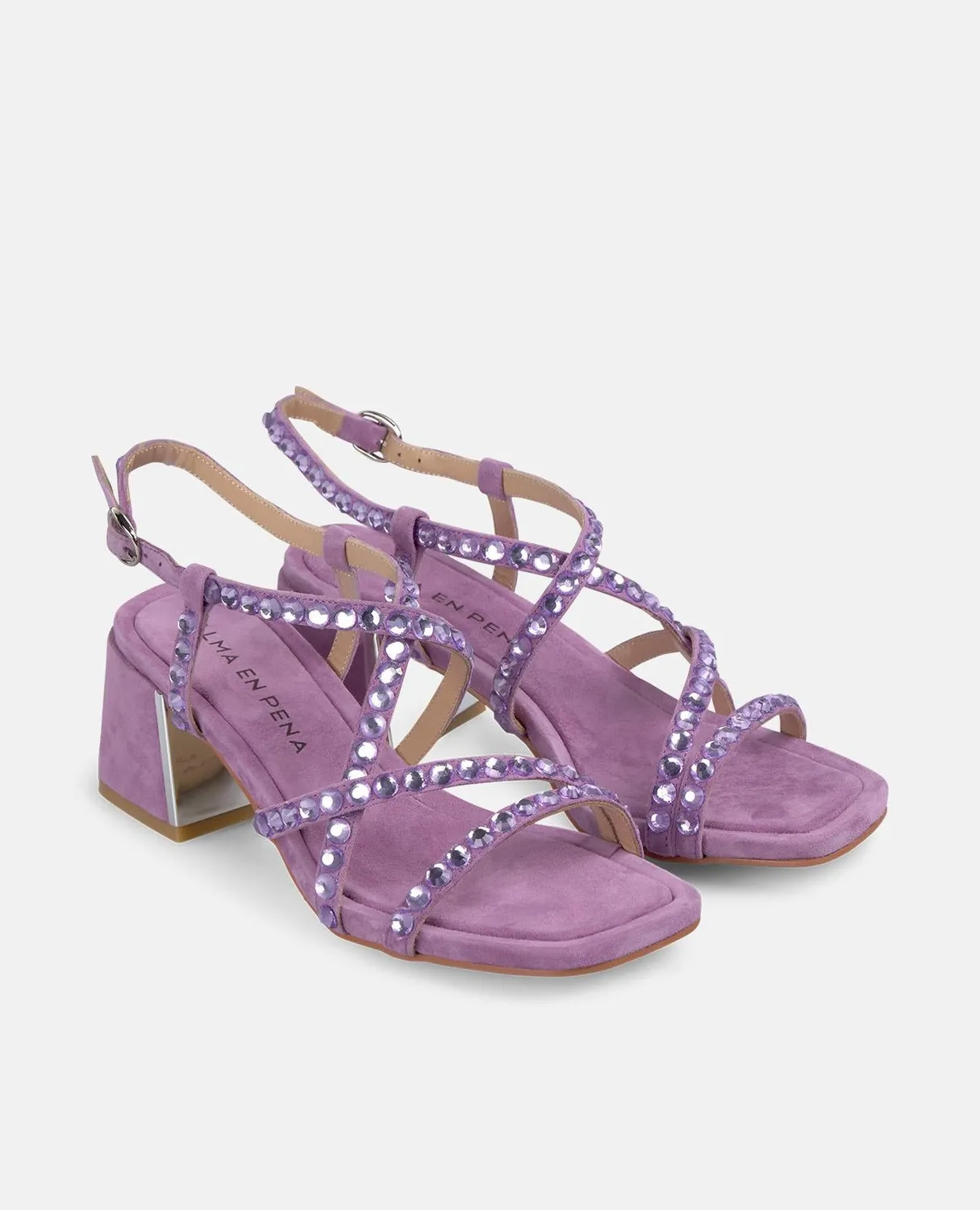 Alma en Pena V250965 sandales violettes talon 6 cm