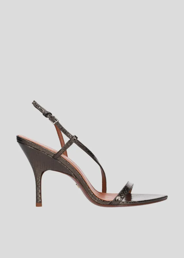 Lola Cruz Francesca 95 sandales gris talon 9,5 cm