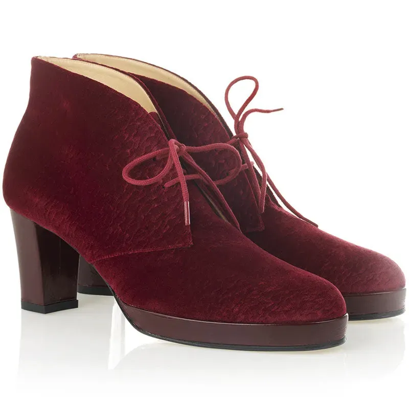 Bégum Paris Diane bottines velours astrakan talon 7 cm
