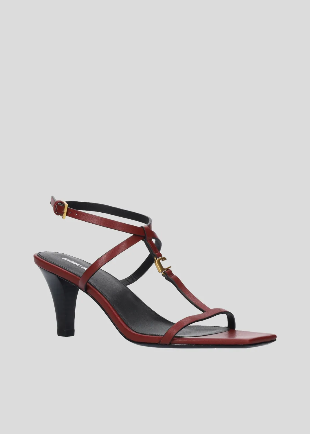 Lola Cruz Capri 75 sandales bordeaux talon 7,5 cm