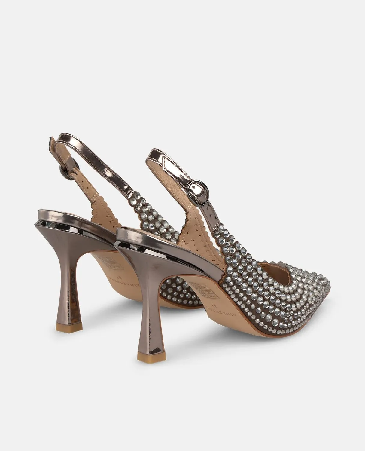Alma en Pena I250408 escarpins argent strass talon 9 cm