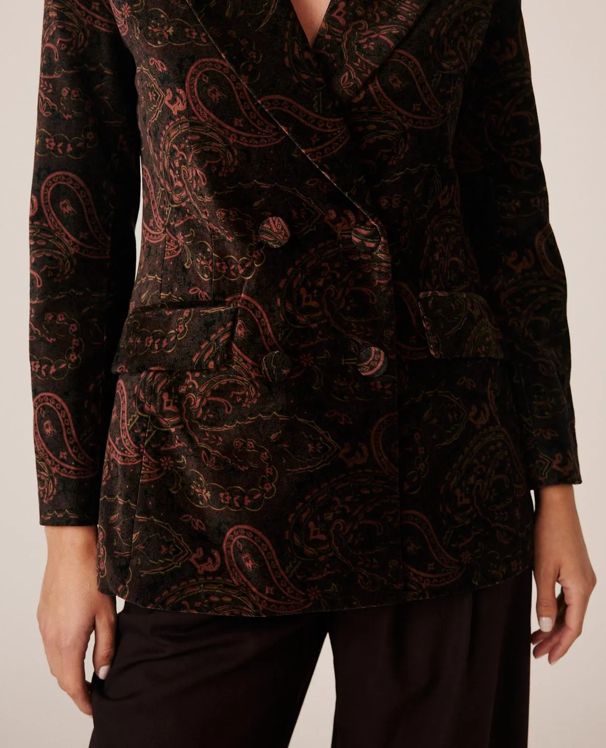 Alma en Pena I26CL1000 blazer velours marron paisley