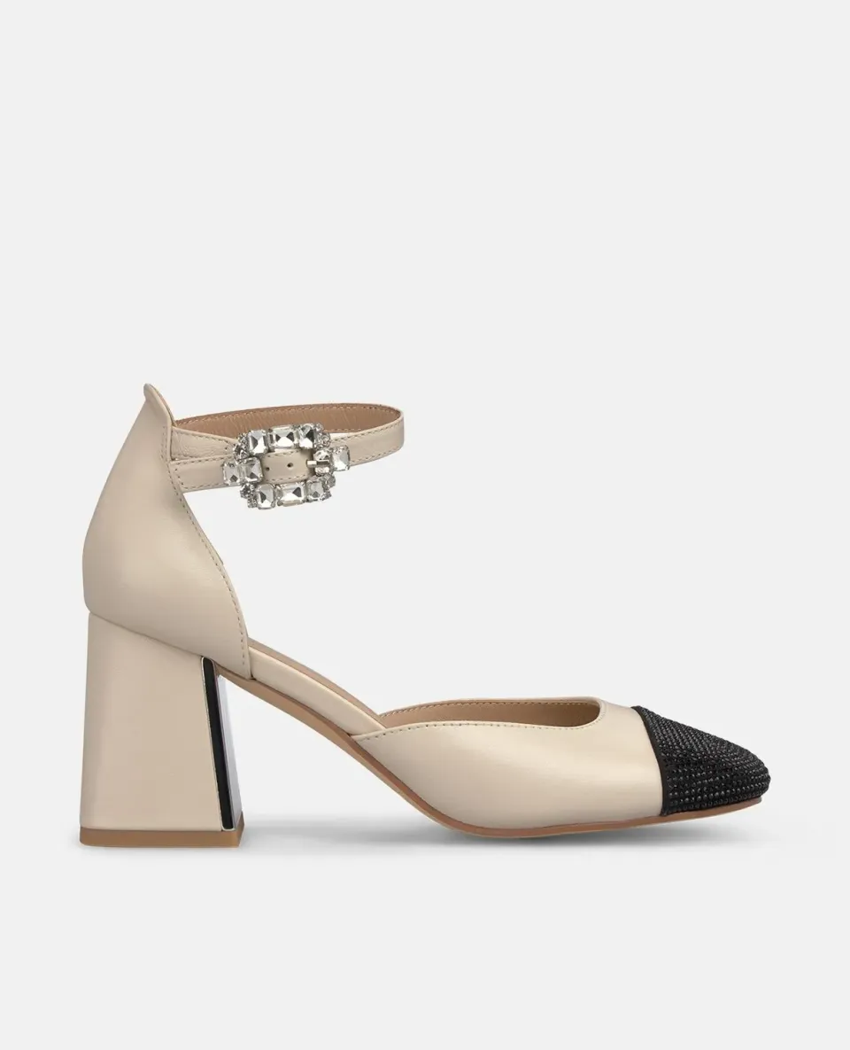 Alma en Pena I250305 escarpins ivoire strass talon 7,2 cm