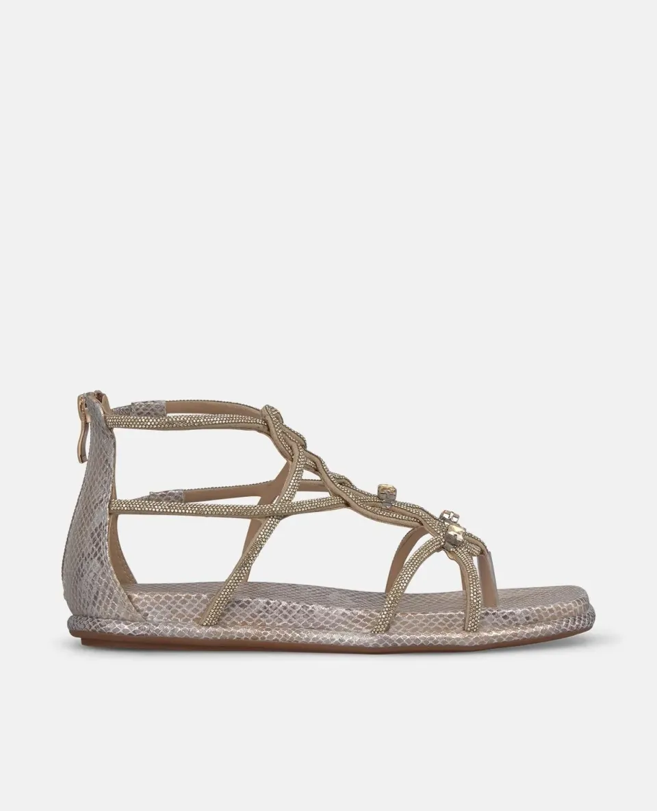 Alma en Pena V2651501 sandale plate taupe 2 cm