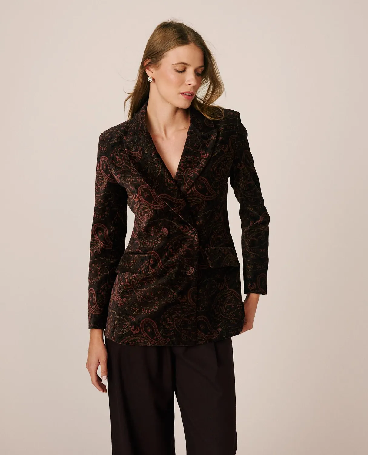 Alma en Pena I26CL1000 blazer velours marron paisley