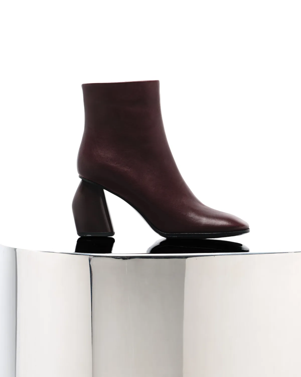 Mi/Mai Rams bottines bordeaux bout carré talon haut