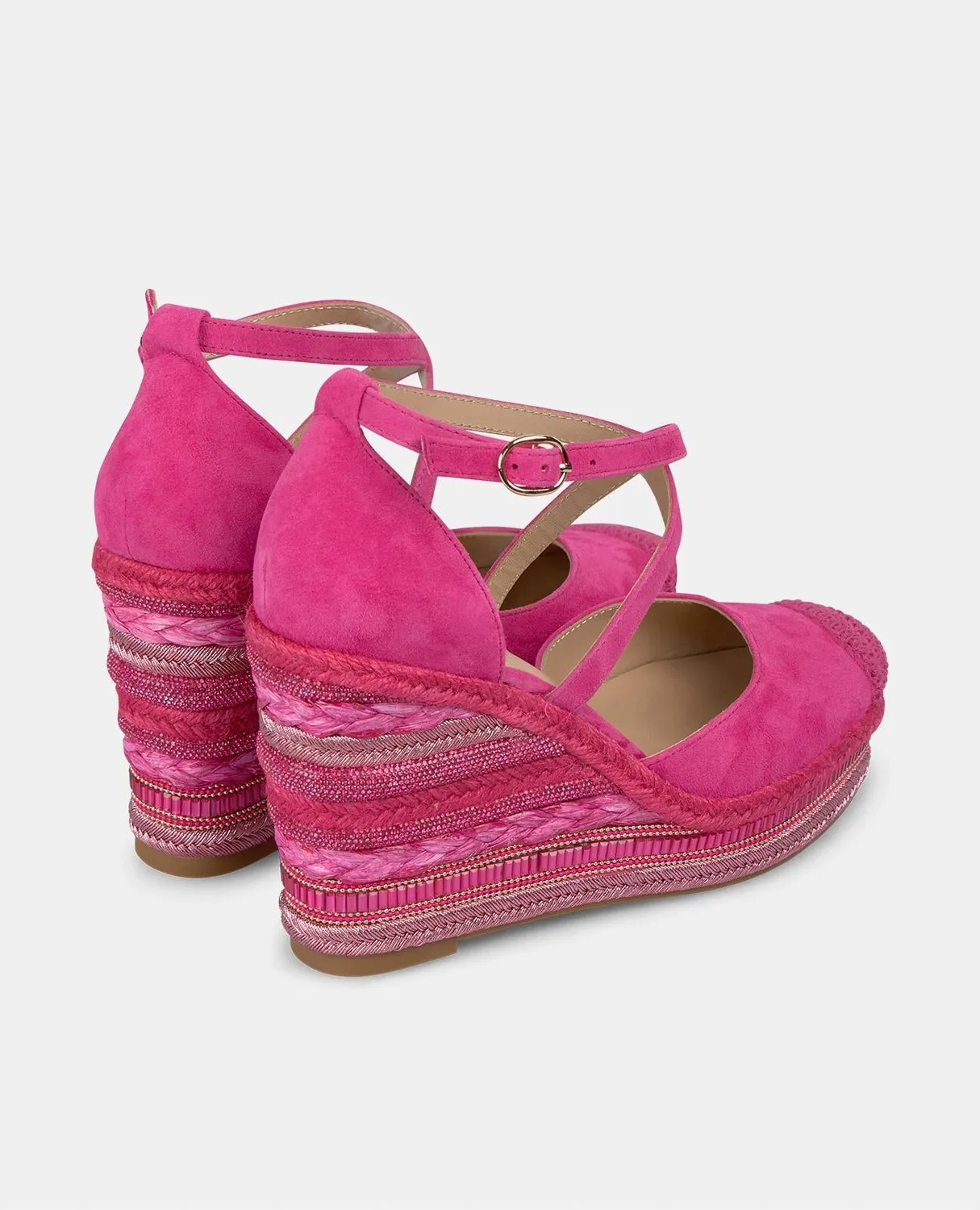 Alma en Pena V251016 compensées fuchsia cuir 9,8 cm