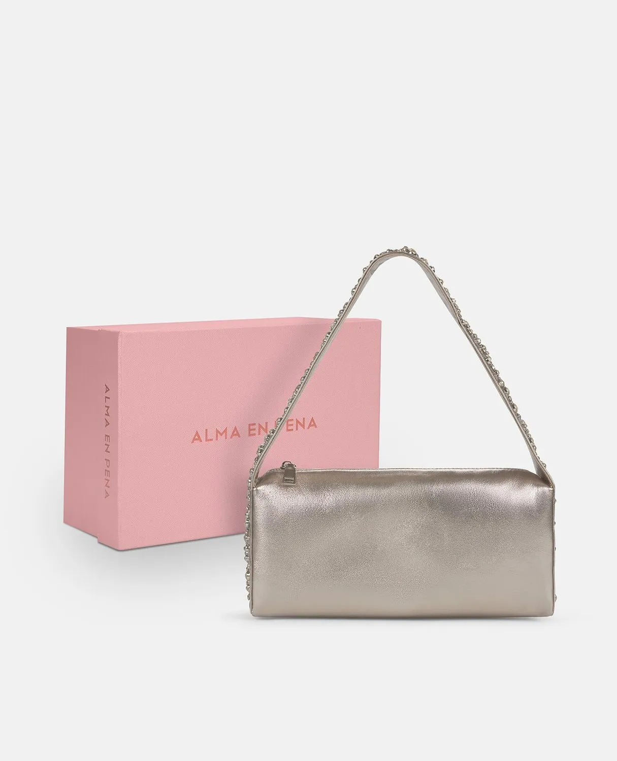 Alma en Pena V25BG5003 sac main cuir clouté bronze