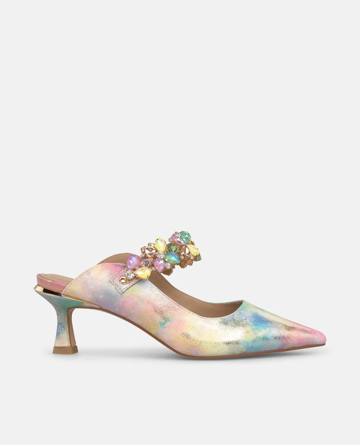 Alma en Pena V262204 mules rose strass talon 6 cm