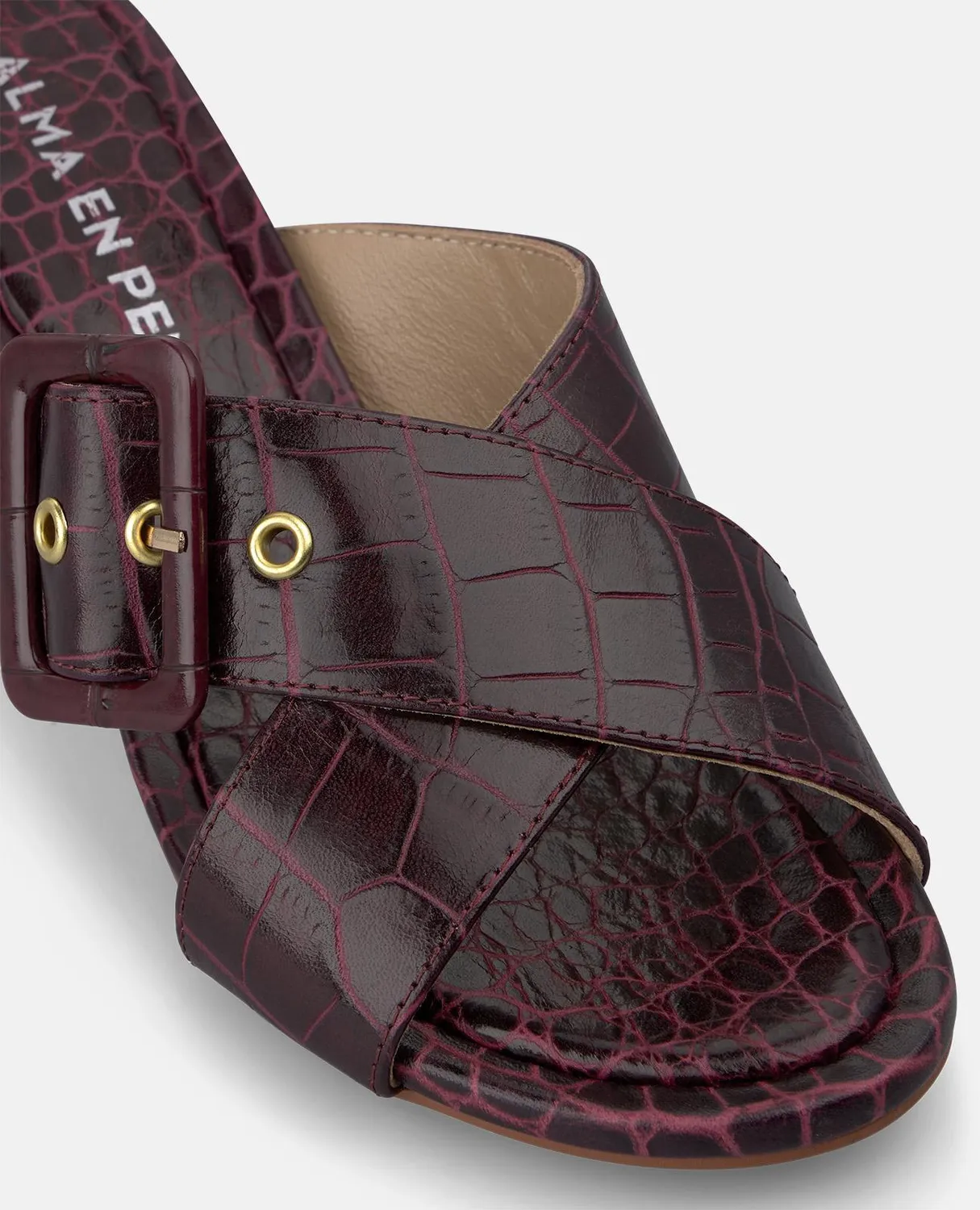 Alma en Pena I260293 sandales bordeaux croco 5,5 cm