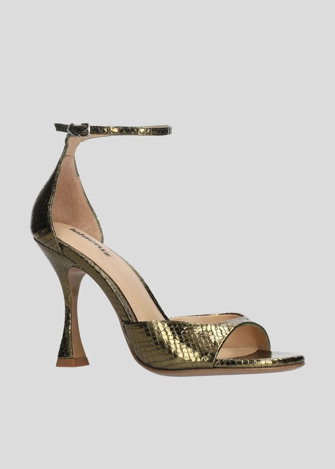 Lola Cruz Kumala Sandal 95 sandales à talon kaki