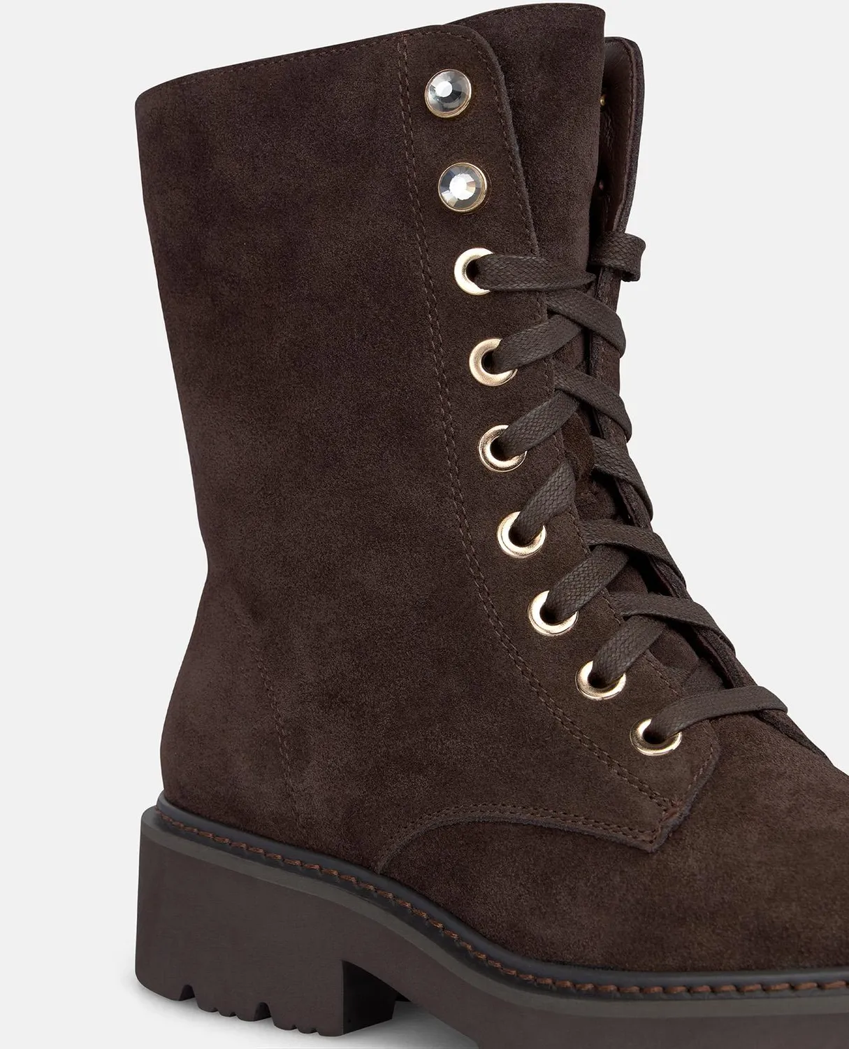 Alma en Pena I260883 bottines lacets marron talon 4 cm