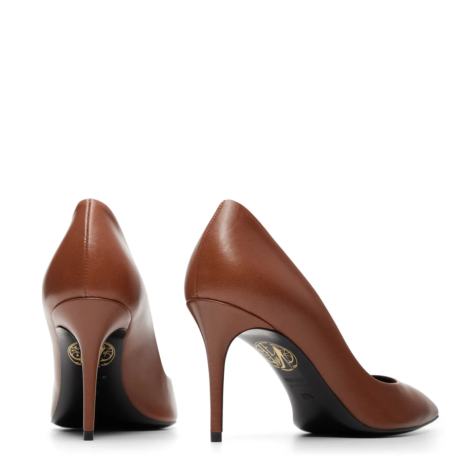 Maison Ernest Voltige 85 escarpin chocolat cuir mat
