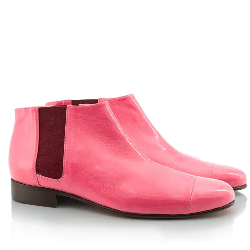 Bégum Paris Lucrèce Vogue bottines rose vernis 2 cm