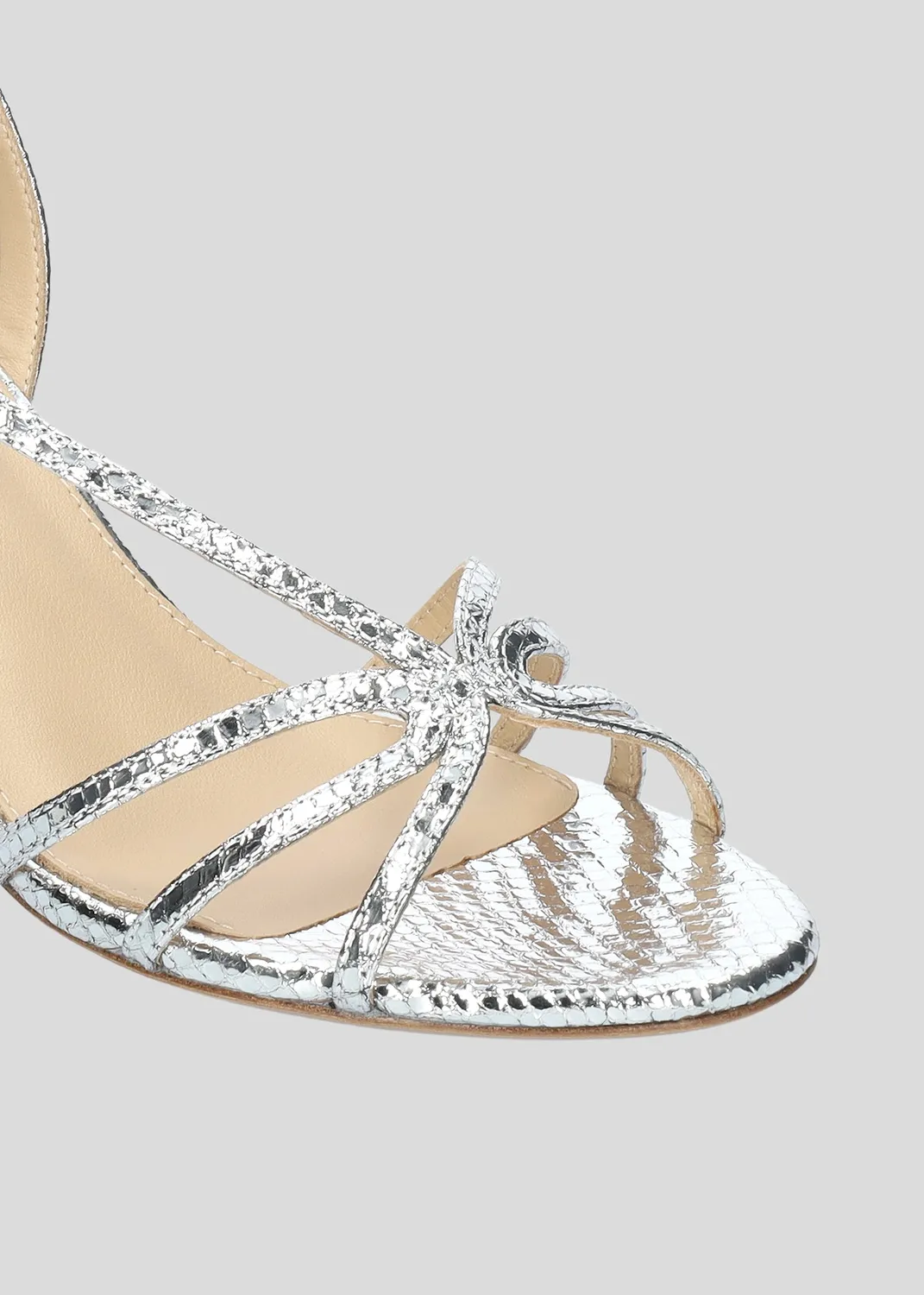 Lola Cruz Tati 65 sandales à talon argenté 6,5 cm