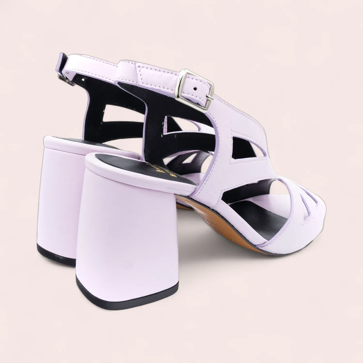 Karine Arabian JANE sandale cuir lilas talon 80 mm