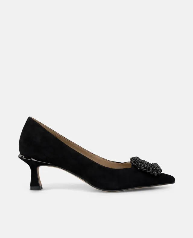 Alma en Pena I250510 escarpins noirs strass talon 6 cm