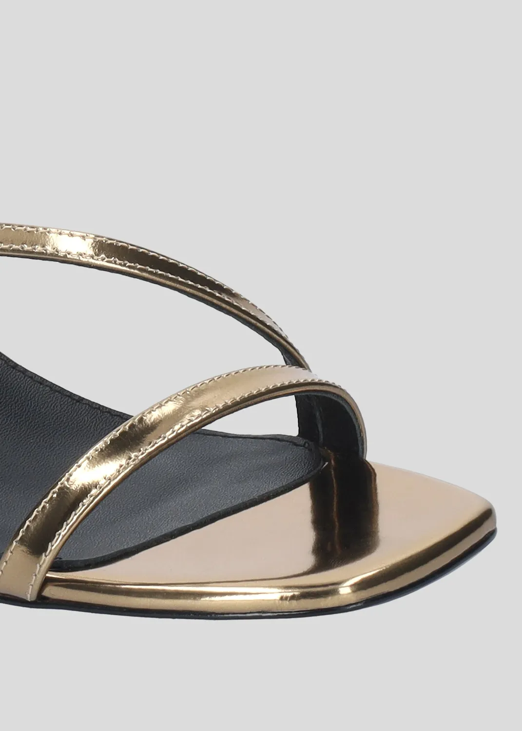 Lola Cruz Charlotte 50 sandales dorées talon 5 cm