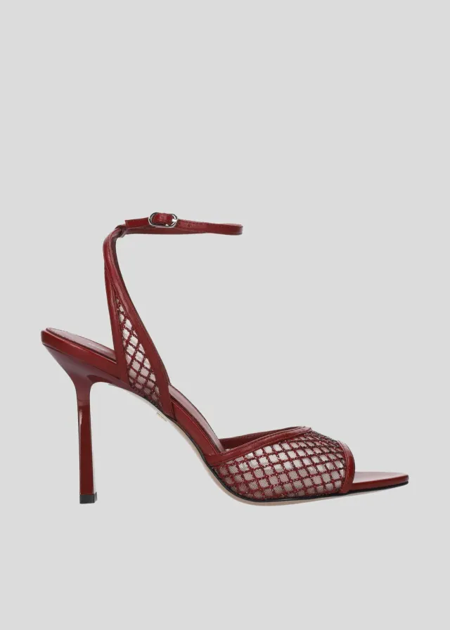 Lola Cruz Ruby 95 sandales bordeaux talon 9,5 cm