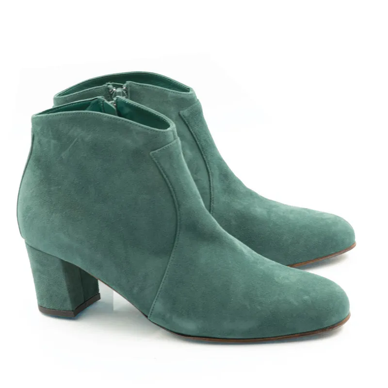 Bégum Paris Oxford bottine velours talon 5 cm