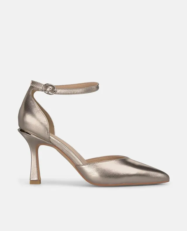 Alma en Pena V261802 escarpins bronze talon fin 9 cm cuir