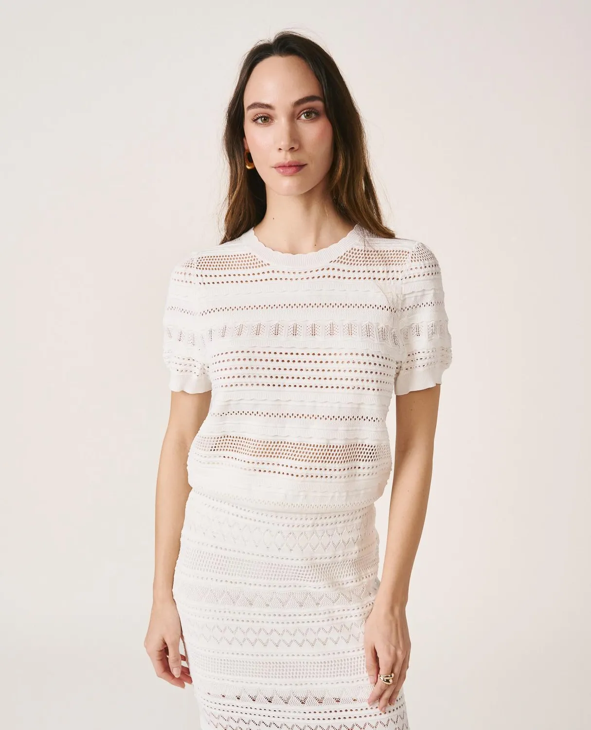 Alma en Pena V26CL0607 top blanc viscose