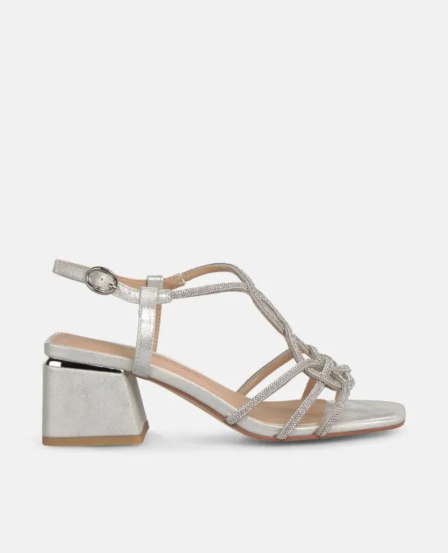 Alma en Pena V2650203 sandales argenté talon large 5,5 cm