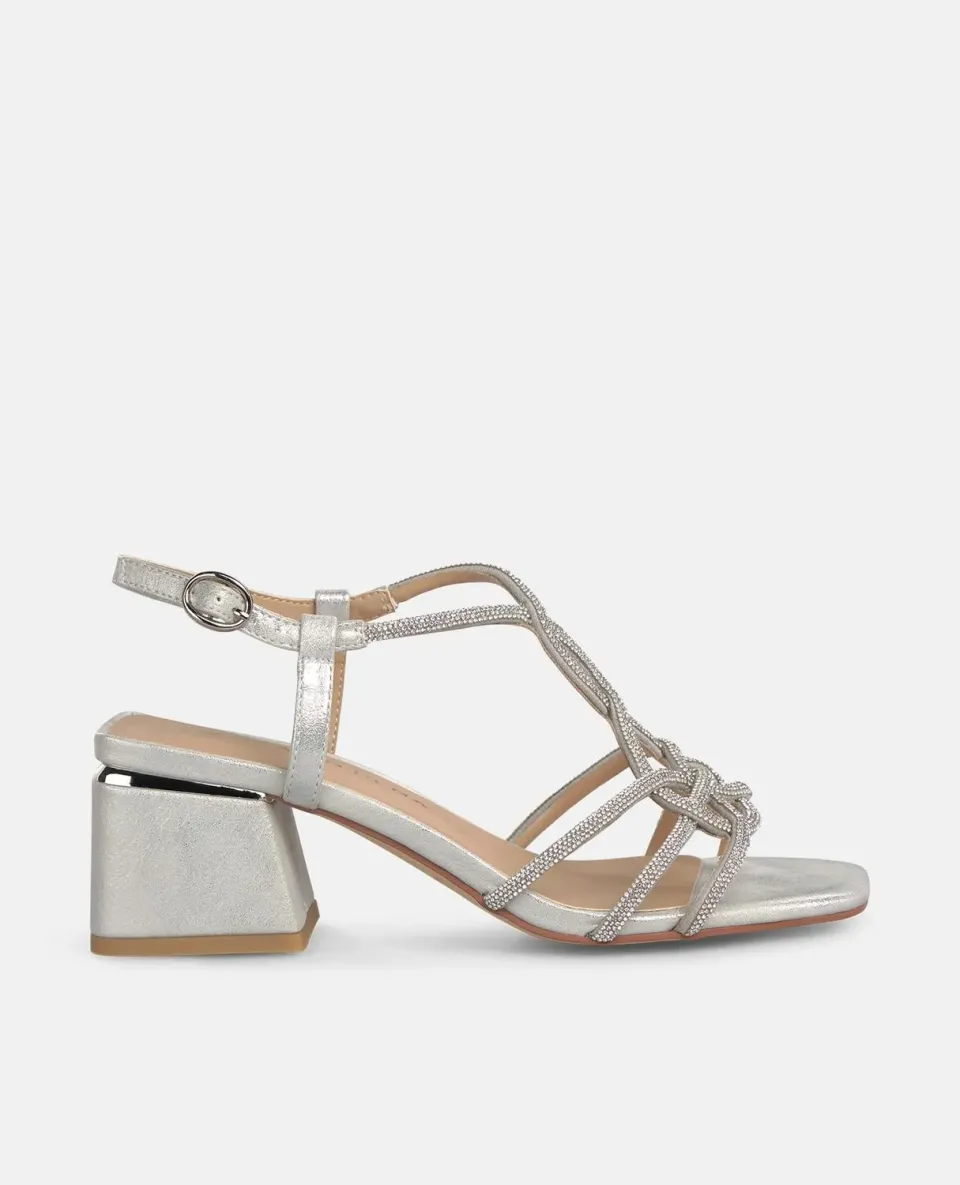 Alma en Pena V2650203 sandales argenté talon large 5,5 cm