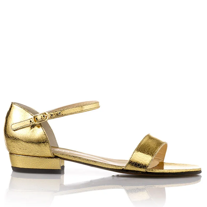 Bégum Paris Kanouga sandales dorées cuir lamé