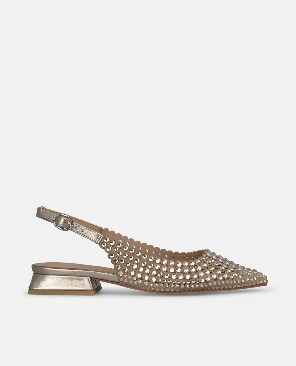 Alma en Pena V261000 babies bronze cloutées talon 2 cm
