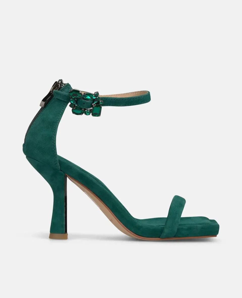 Alma en Pena I250088 sandales vert pin cuir talon 9 cm