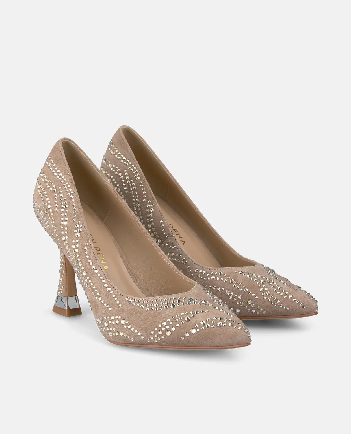 Alma en Pena I250431 escarpins vison strass 9 cm