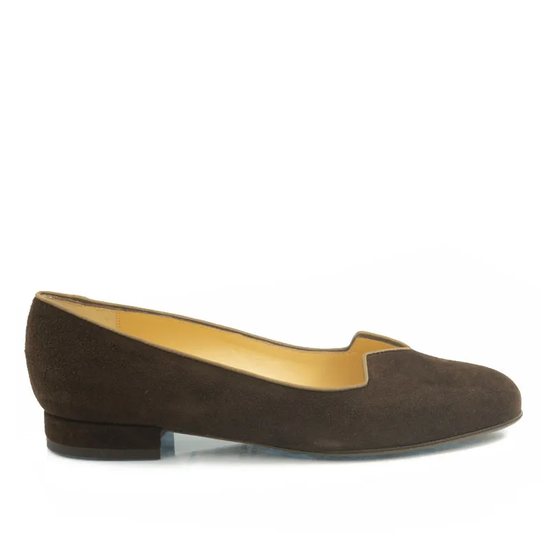 Bégum Paris Olympe ballerines havane velours 1,5 cm
