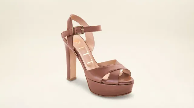 Matteo Pitti Lara Plato sandales cuoio talon bloc